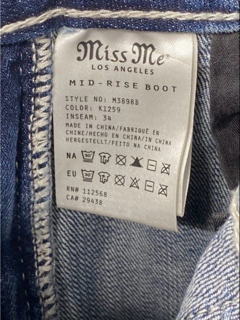 Miss Me Women's Boot Cut Jeans - Blue - Picture 7 of 10
